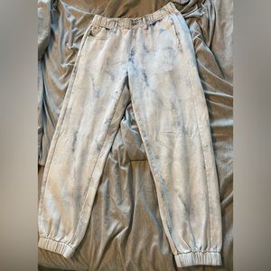 Rag & Bone Women Size Medium Acid Wash Miramar Cotton Faux Jean Jogger Sweatpant